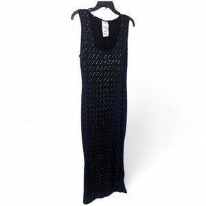 Wizards Chest Cleopatra Halloween Costume Dress Cosplay Adult 58” Black/sequins